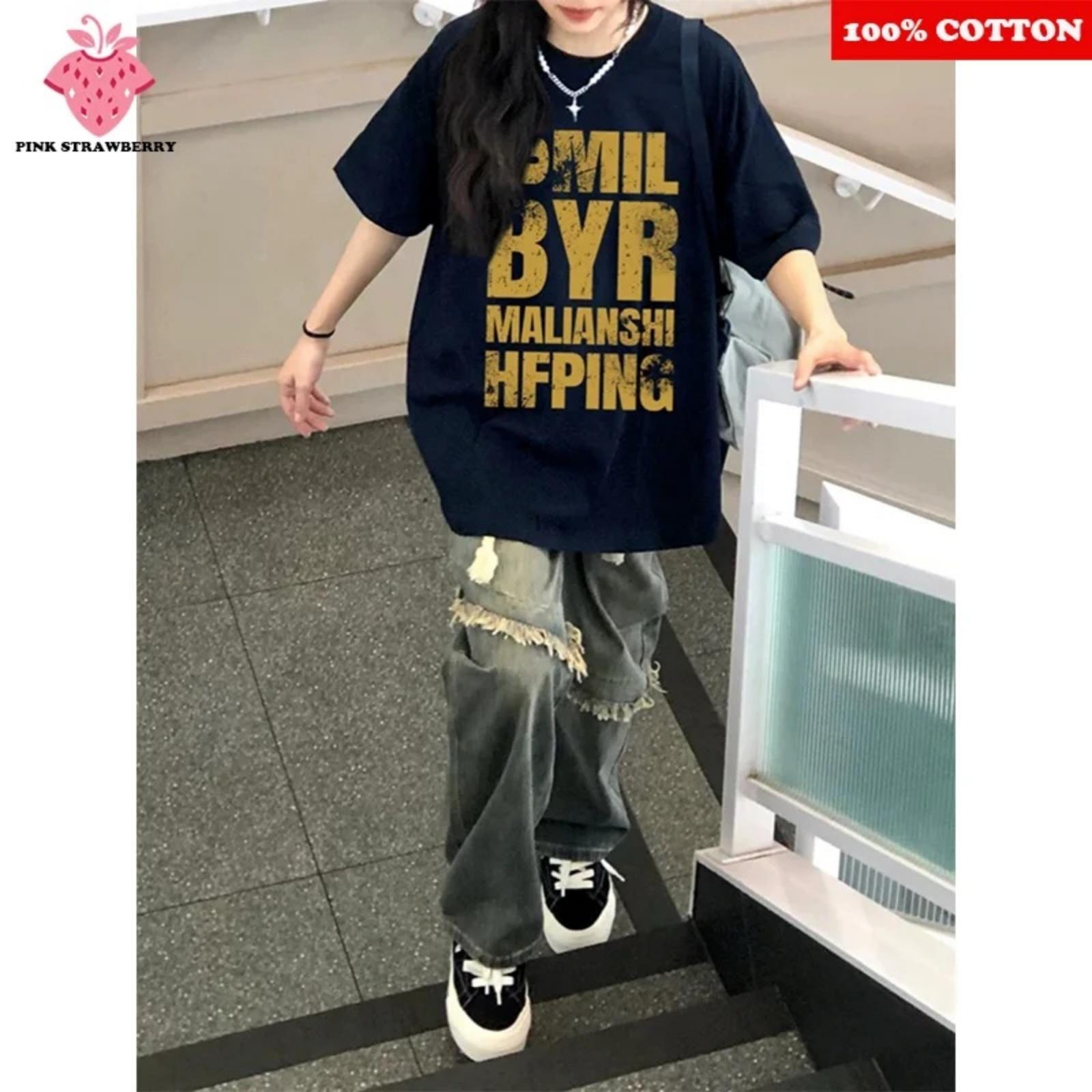 100% cotton T-shirt Women s Summer 2025 New American Retro Short Sleeve Letter Print T-shirt Round neck Y2k Top Female clothing XXXXXL різнокольоровий
100% cotton T-shirt Women s Summer 2025 New American Retro Short Sleeve Letter Print T-shirt Round neck Y2k Top Female clothing XXXXXL різнокольоровий