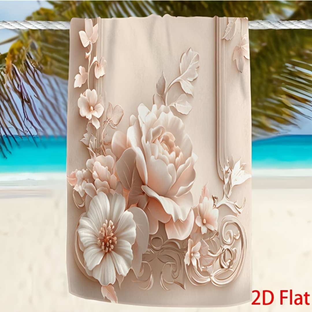 2D Floral Frame Beach Towel Quick Dry Microfiber Sand Free Absorbent Lightweight Washable for Summer Pool Travel Vacation W40*H60(CM)
2D Floral Frame Beach Towel Quick Dry Microfiber Sand Free Absorbent Lightweight Washable for Summer Pool Travel Vacation W40*H60(CM)