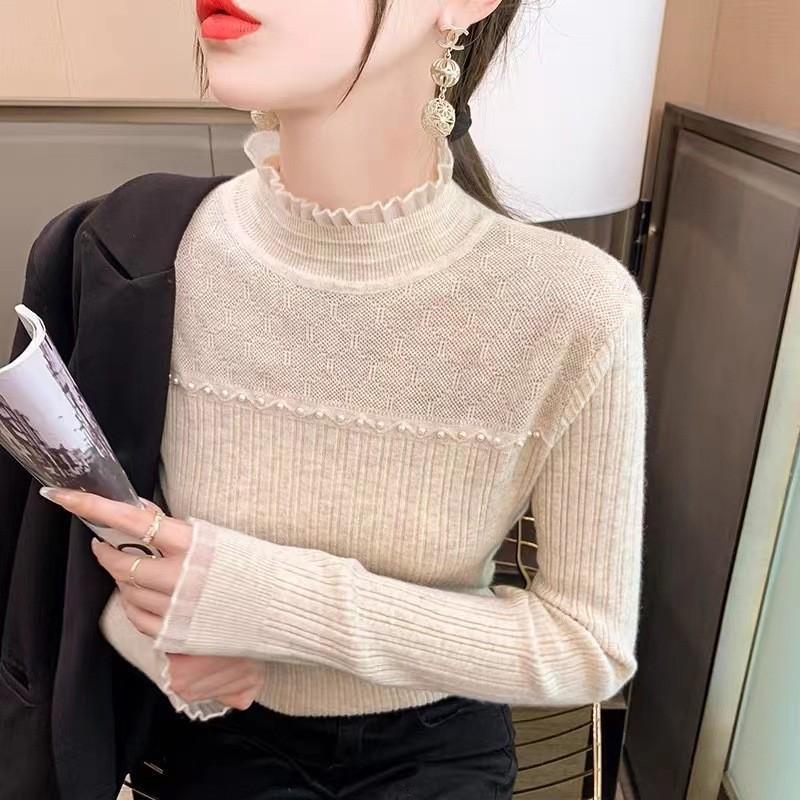 Heavy industry beaded top, spring and autumn fashion outer wear temperament versatile semi-turtleneck lace bottoming shirt, women s slim and thin 47-251 (average size) абрикосовий
Heavy industry beaded top, spring and autumn fashion outer wear temperament versatile semi-turtleneck lace bottoming shirt, women s slim and thin 47-251 (average size) абрикосовий