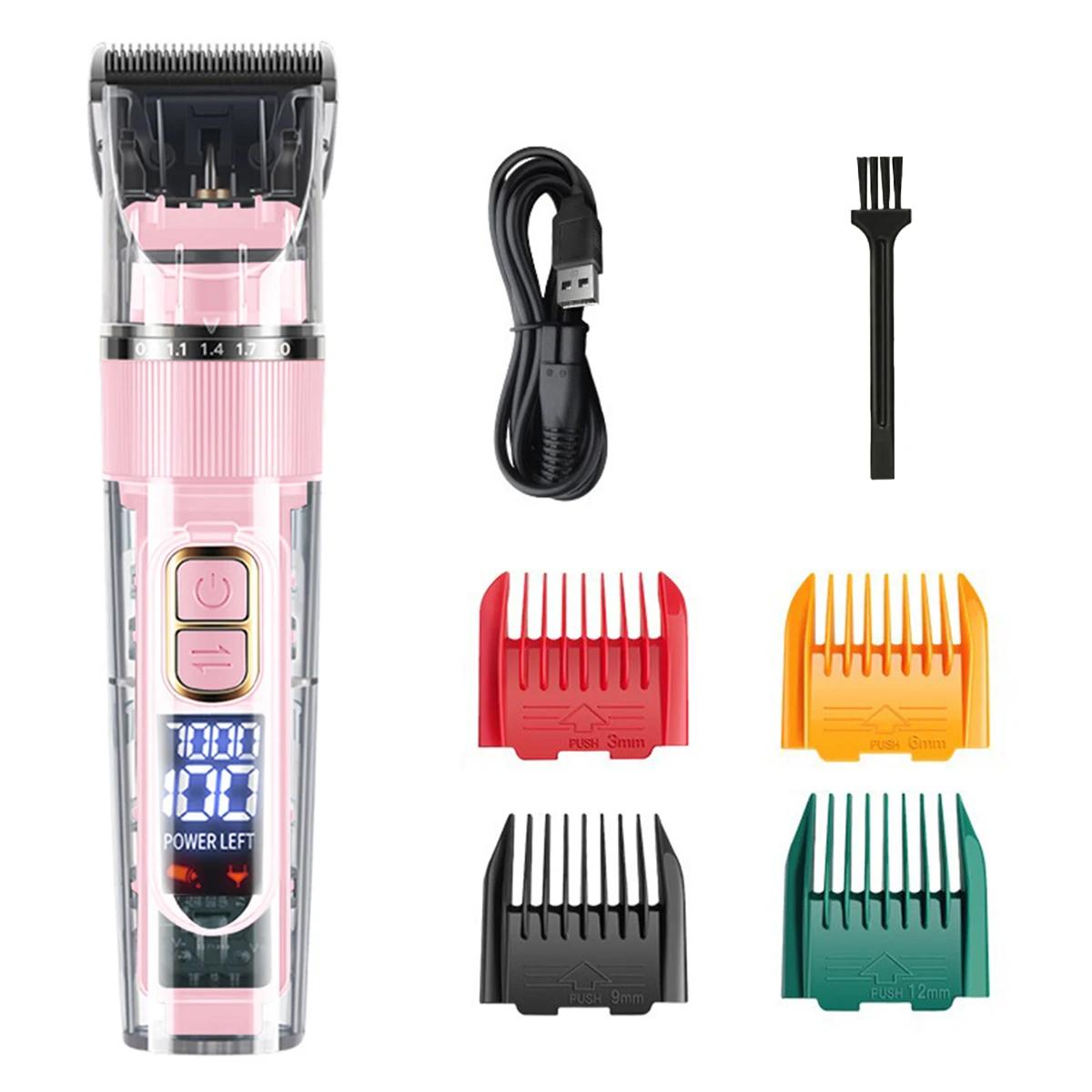 Professional USB Rechargeable Pet Hair Clipper for Cats Dogs Silent Electric Grooming Trimmer Kit with Adjustable Blade & Guide рожевий
Professional USB Rechargeable Pet Hair Clipper for Cats Dogs Silent Electric Grooming Trimmer Kit with Adjustable Blade & Guide рожевий
