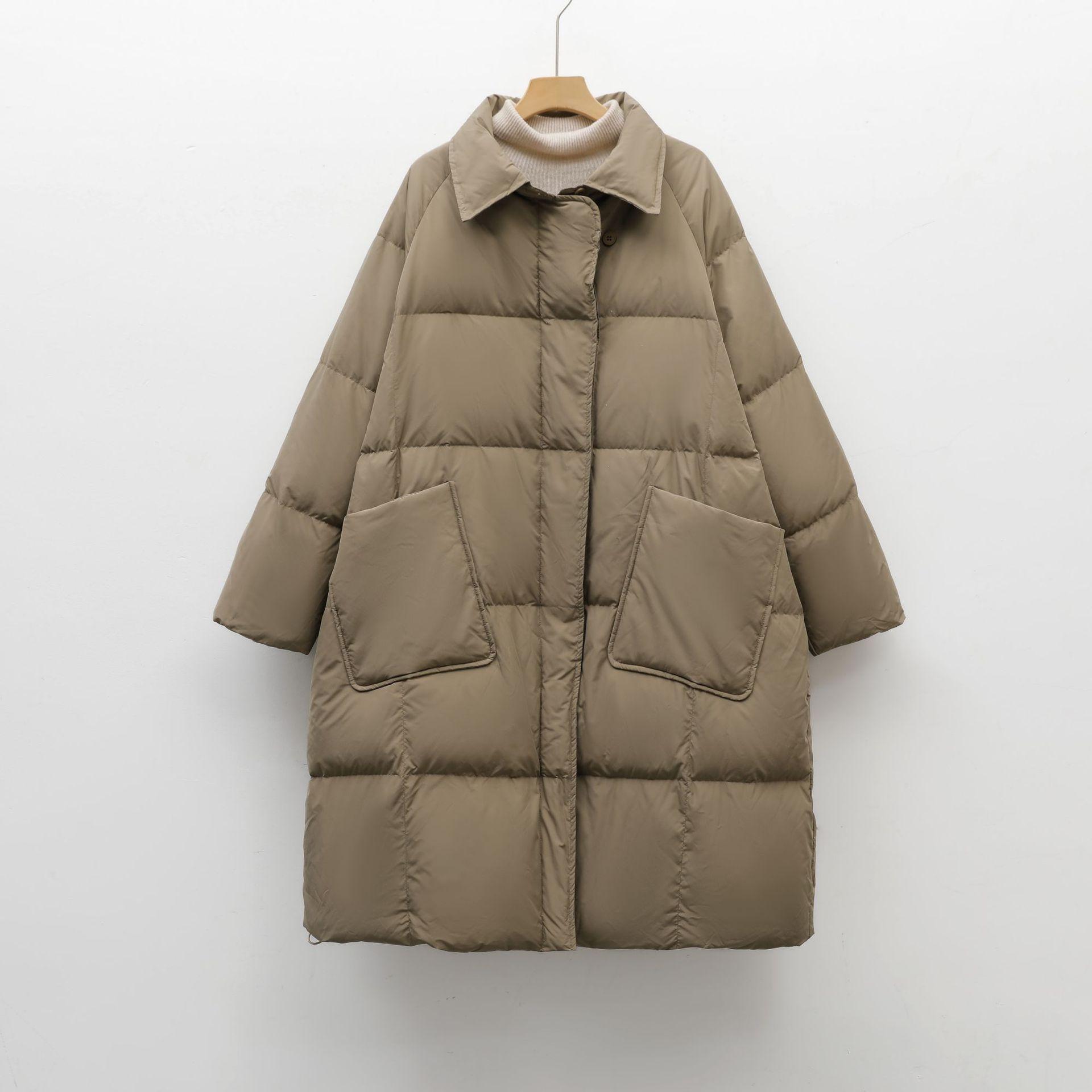 Women s simple solid color thickened medium and long down jacket women L хакі
Women s simple solid color thickened medium and long down jacket women L хакі