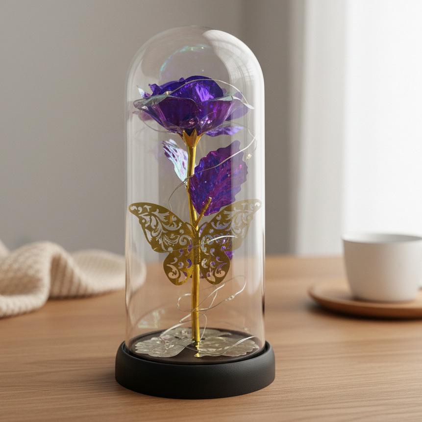 Gold Foil Rose in Glass Dome - Gift for Mother s Day, Christmas, Valentine s Day, Birthday, and More. Plastic Dome
Gold Foil Rose in Glass Dome - Gift for Mother s Day, Christmas, Valentine s Day, Birthday, and More. Plastic Dome