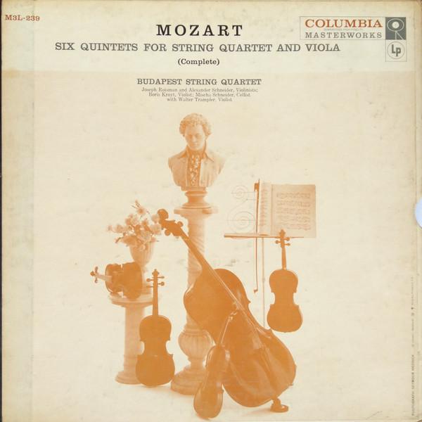 LP Record WOLFGANG AMADEUS MOZART, BUDAPEST S - Six Quintets For String Quartet And M3L239 Columbia Master 1957 US Classical Used
LP Record WOLFGANG AMADEUS MOZART, BUDAPEST S - Six Quintets For String Quartet And M3L239 Columbia Master 1957 US Classical Used