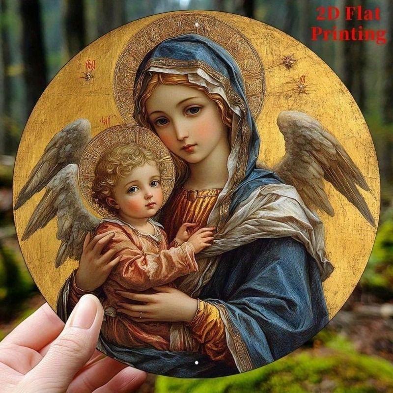 Vintage Metal Poster Our Lady of Quiet Angels Religious Icon Wall Art for Home
Vintage Metal Poster Our Lady of Quiet Angels Religious Icon Wall Art for Home