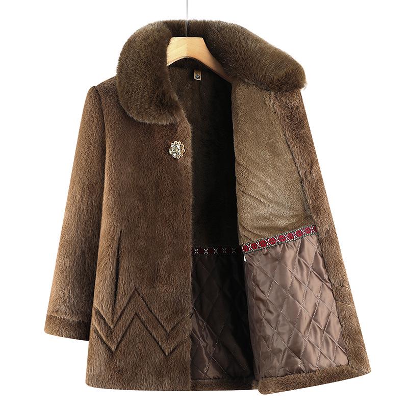 Mother s Plus Velvet Winter Coat for Middle-Aged & Elderly Women - Warm Autumn/Winter Cotton Jacket 2XL кофейный
Mother s Plus Velvet Winter Coat for Middle-Aged & Elderly Women - Warm Autumn/Winter Cotton Jacket 2XL кофейный