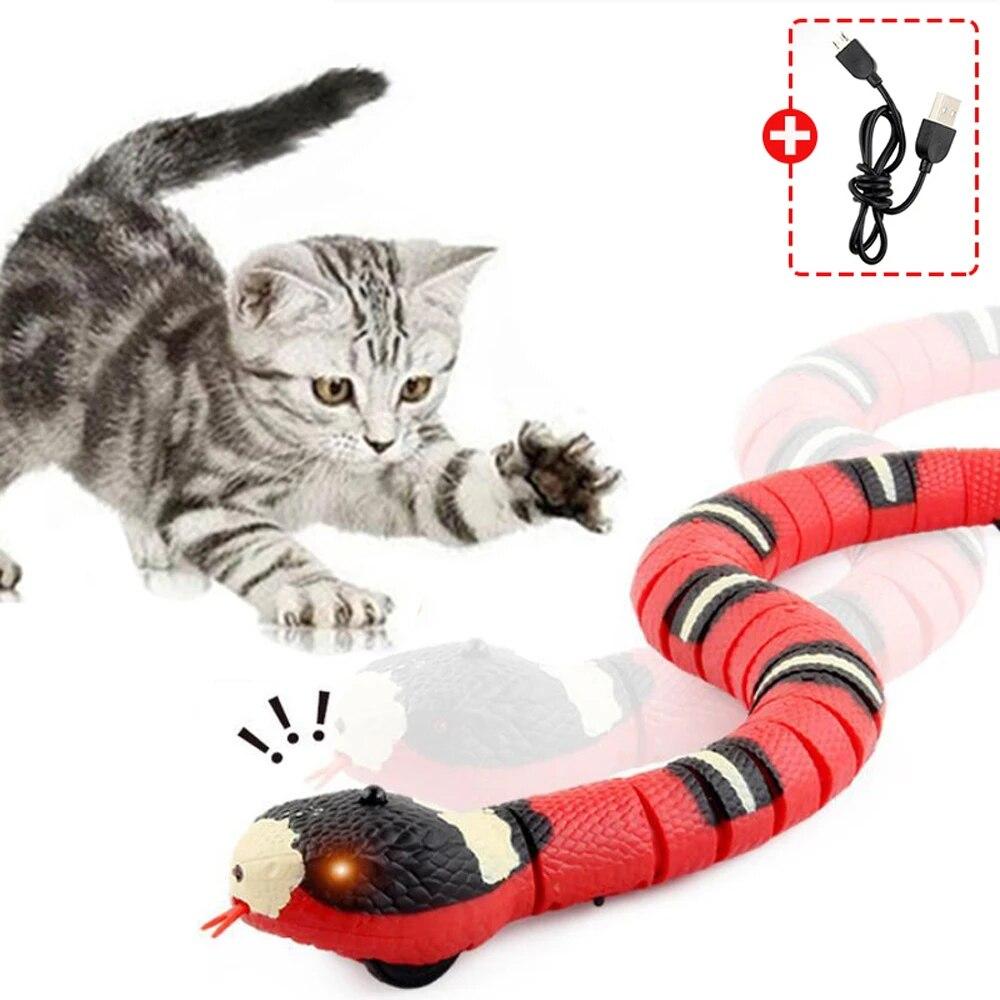 Smart Sensing Cat Toys Interactive Automatic Eletronic Snake Cat Teaser Indoor Play Kitten Toy USB Rechargeable for Cats Kitten
Smart Sensing Cat Toys Interactive Automatic Eletronic Snake Cat Teaser Indoor Play Kitten Toy USB Rechargeable for Cats Kitten