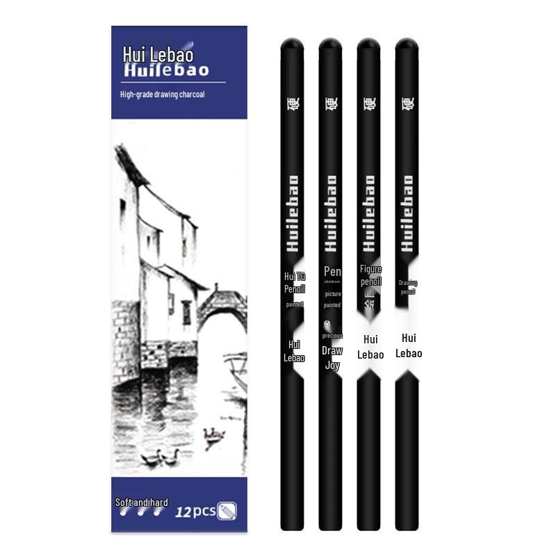 Huilebao Professional Charcoal Drawing Pencil Set: Soft, Medium & Hard for Art, Special Painting & Sketching. Black
Huilebao Professional Charcoal Drawing Pencil Set: Soft, Medium & Hard for Art, Special Painting & Sketching. Black