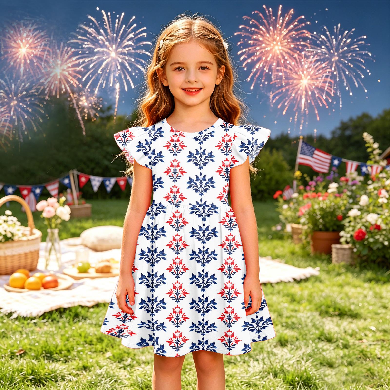 Girls Summer Princess Dress - A-Line T-Shirt Dress Independence Day 150 Кіновар
Girls Summer Princess Dress - A-Line T-Shirt Dress Independence Day 150 Кіновар