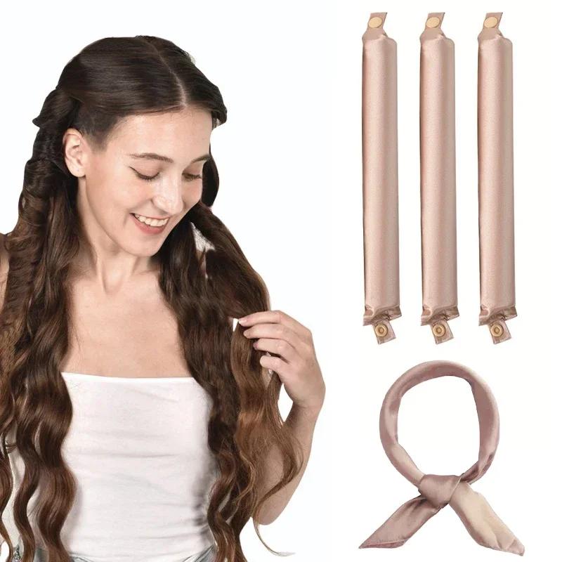 Hair Heatless Curler Satin Curling Rod Headband No Heat Hair Rollers Lazy Curls Soft Curlers Sleeping Rods Hair Styling Tool
Hair Heatless Curler Satin Curling Rod Headband No Heat Hair Rollers Lazy Curls Soft Curlers Sleeping Rods Hair Styling Tool