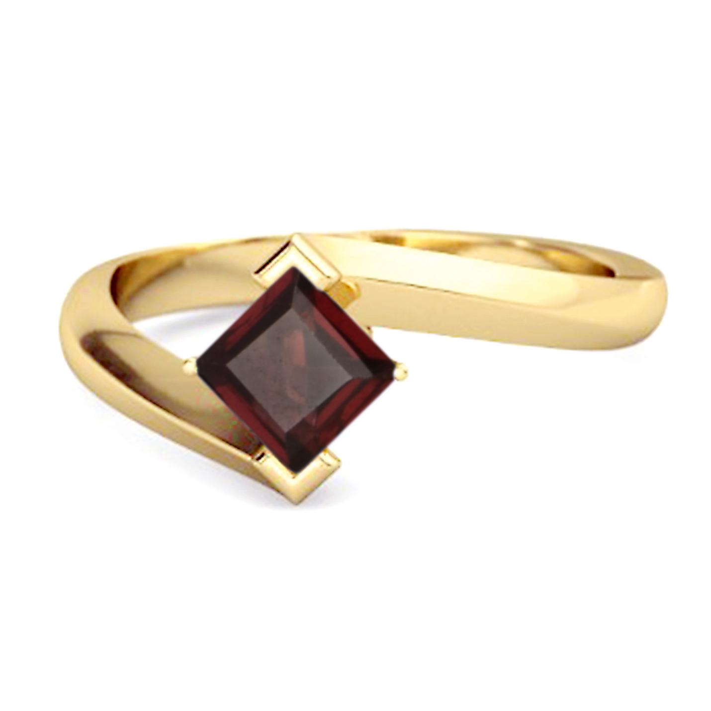 Garnet Sleek Tension-Style Ring - 925 Sterling Silver Gold Vermeil 7 жовтий
Garnet Sleek Tension-Style Ring - 925 Sterling Silver Gold Vermeil 7 жовтий
