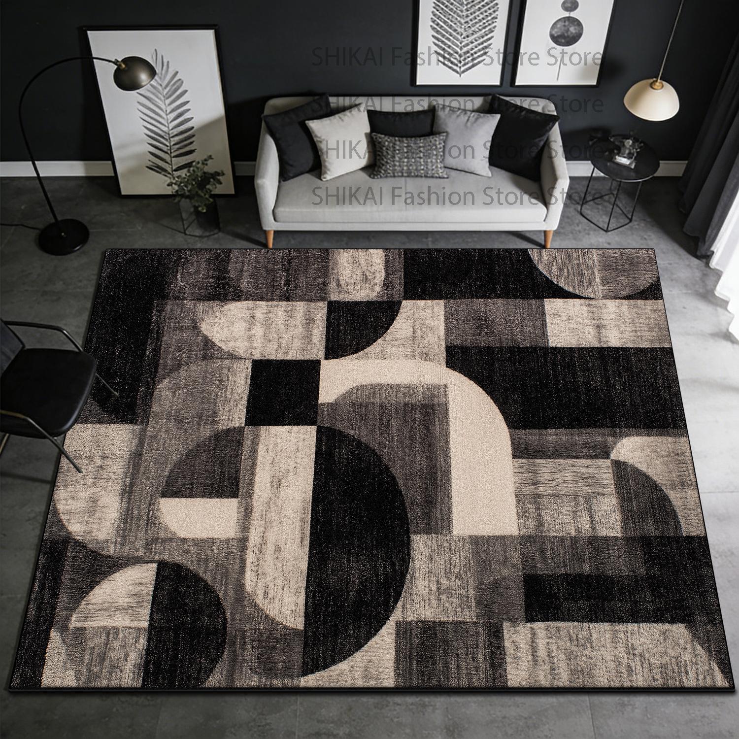 Black Gray Home Decoration Geometric Antiskid Rug Easy Clean Fluffy Living Room Carpet Large Area Foldable Short Velvet Foot Mat 60x90cm
Black Gray Home Decoration Geometric Antiskid Rug Easy Clean Fluffy Living Room Carpet Large Area Foldable Short Velvet Foot Mat 60x90cm