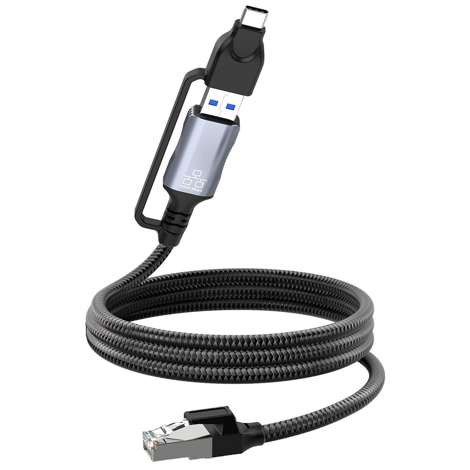 Кабель USB C до Ethernet USB Type-C до RJ45 Шнур Гігабітний мережевий адаптер LAN Прямо підключений адаптерний шнур для ноутбука, настільного комп ютера
Кабель USB C до Ethernet USB Type-C до RJ45 Шнур Гігабітний мережевий адаптер LAN Прямо підключений адаптерний шнур для ноутбука, настільного комп ютера