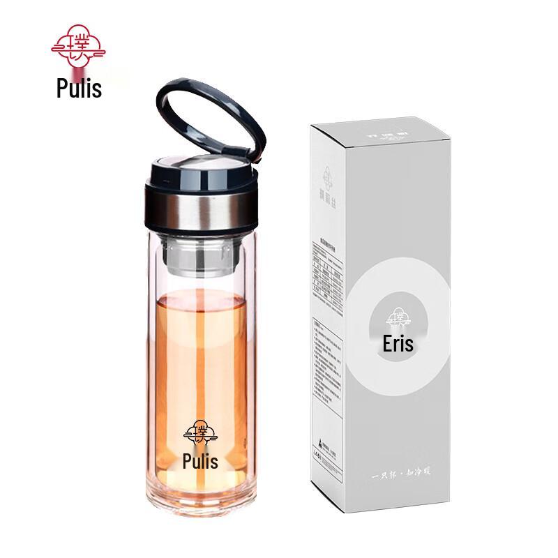 PLS8072 Portable Double-Layer Glass Cup, 385ml 385ml
PLS8072 Portable Double-Layer Glass Cup, 385ml 385ml