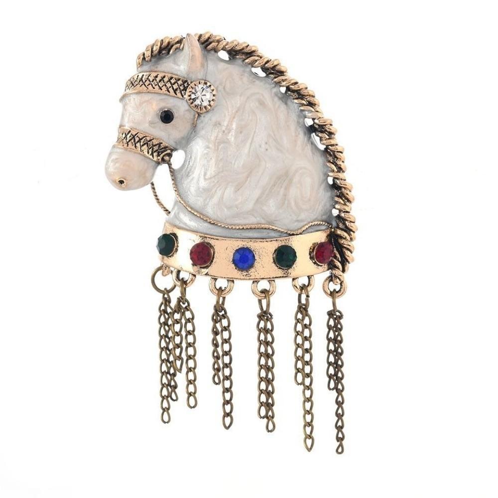 New Retro Tassels Horse Brooch Dropping Oil Elegant Animal Pins Enamel Pin Unisex белый
New Retro Tassels Horse Brooch Dropping Oil Elegant Animal Pins Enamel Pin Unisex белый