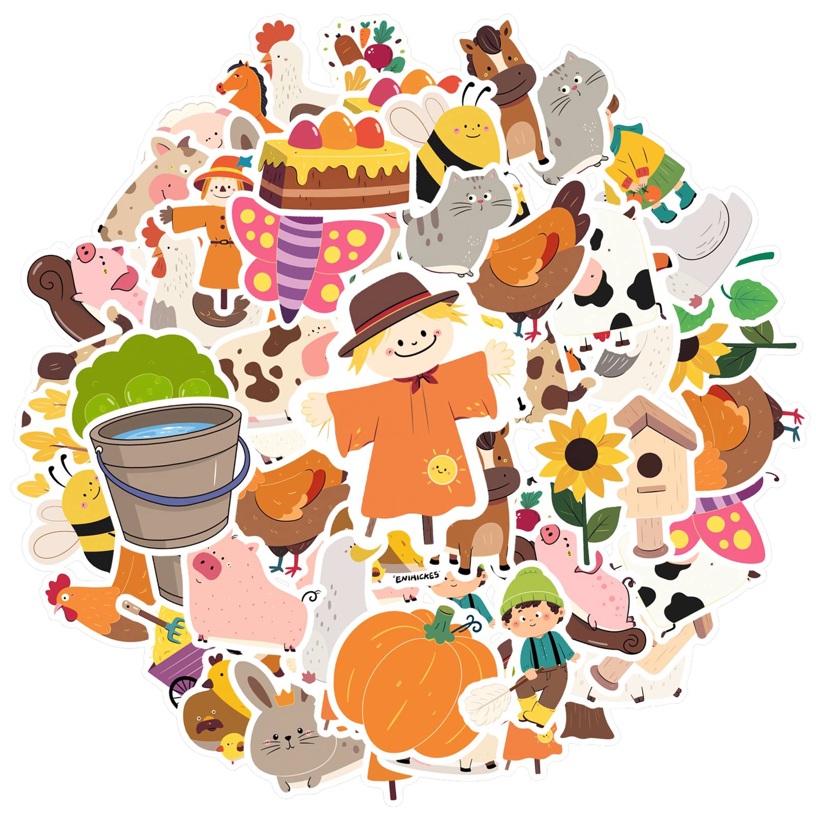 35pcs Cute Farm Animals Stickers Cartoon Harvest DIY Stickers Nature Stickers For Guitar DIY Skateboard Laptop Luggage Decor
35pcs Cute Farm Animals Stickers Cartoon Harvest DIY Stickers Nature Stickers For Guitar DIY Skateboard Laptop Luggage Decor
