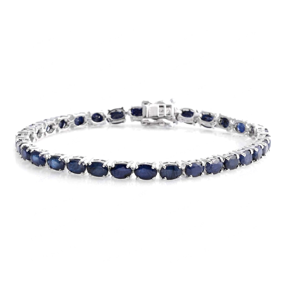 Blue Sapphire Tennis Bracelet -925 Sterling Silver
Blue Sapphire Tennis Bracelet -925 Sterling Silver