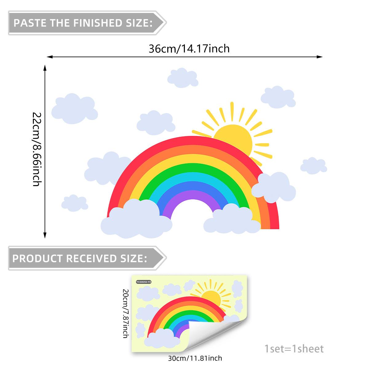 Waterproof Rainbow Luminous Stickers Glow In Dark Heart Cloud Decals Kids Baby Room Wall Decor 20x30cm
Waterproof Rainbow Luminous Stickers Glow In Dark Heart Cloud Decals Kids Baby Room Wall Decor 20x30cm