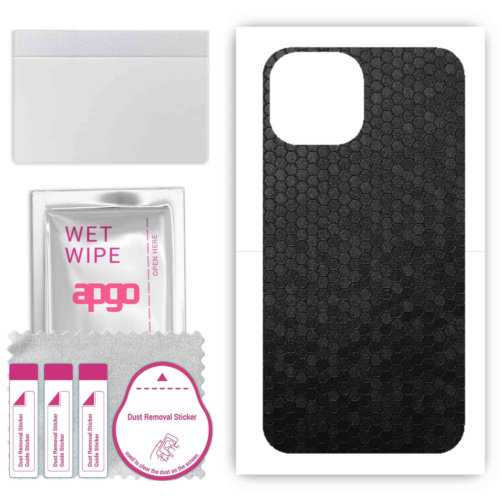 Apgo Protective Skin Sticker for the back compatible with Apple iPhone 13 mini, Wrap Film, Foil, Vinyl - Pattern Black Honeycomb
Apgo Protective Skin Sticker for the back compatible with Apple iPhone 13 mini, Wrap Film, Foil, Vinyl - Pattern Black Honeycomb