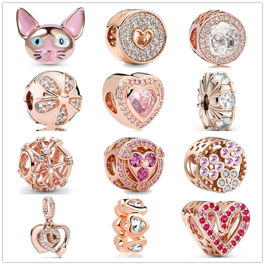 Сверкающее золото розового золота Pavé & Heart Юбилейная подвеска из бисера подходит для оригинального модного браслета, ювелирные изделия своими руками для женщин
Сверкающее золото розового золота Pavé & Heart Юбилейная подвеска из бисера подходит для оригинального модного браслета, ювелирные изделия своими руками для женщин