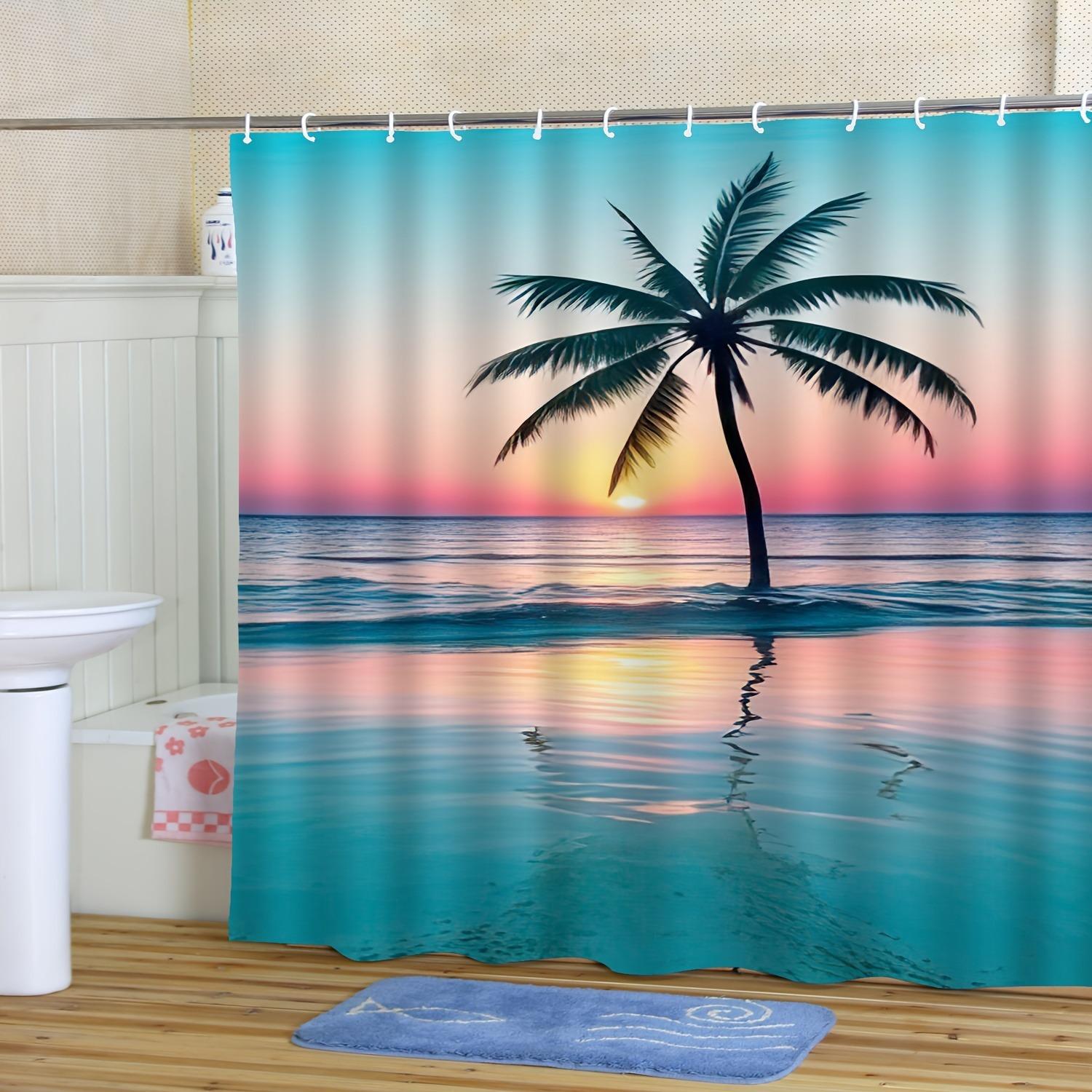 Tropical Sunset Beach Shower Curtain Washable Dirt-Resistant Shower Head Waterproof Polyester Bath Curtain For Home Decor W60H190(CM)-1 Pcs
Tropical Sunset Beach Shower Curtain Washable Dirt-Resistant Shower Head Waterproof Polyester Bath Curtain For Home Decor W60H190(CM)-1 Pcs