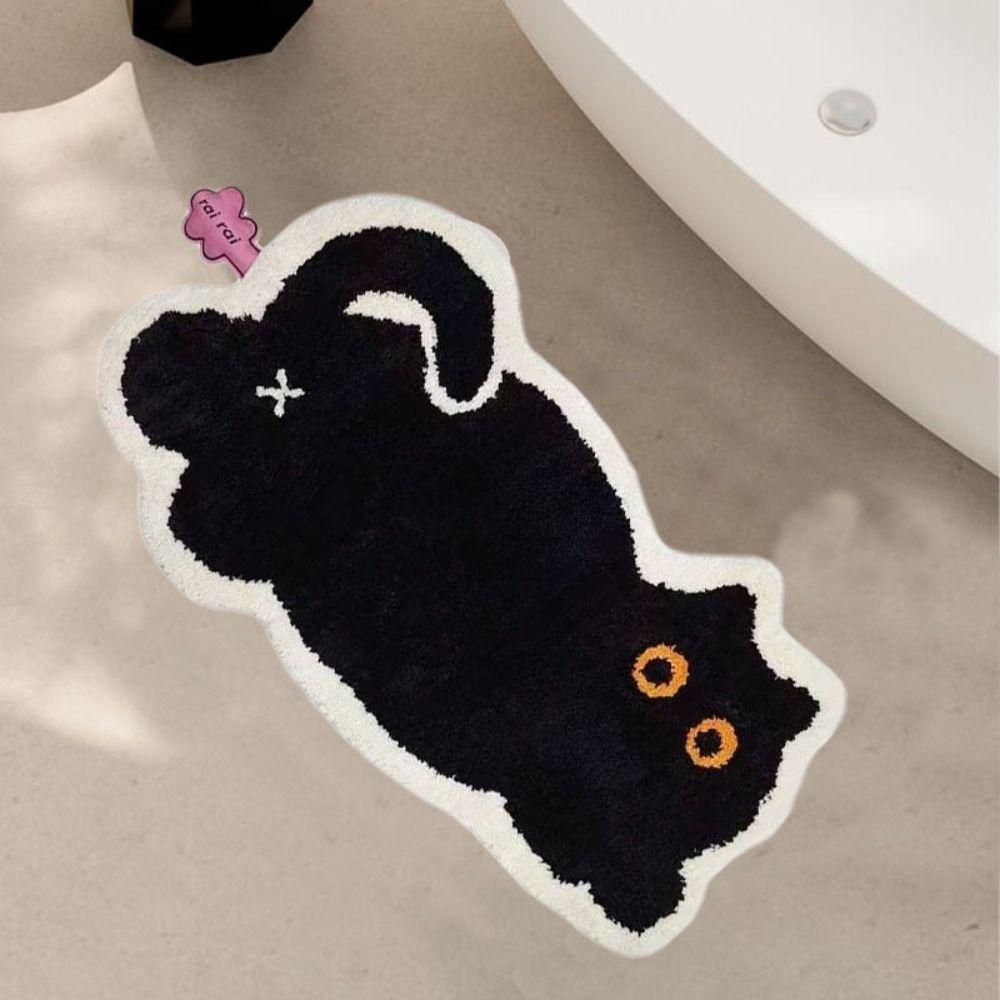 Absorbent Cat Shaped Floor Mat Non-Slip Floor Rugs Entrance Carpet Floor Carpet Household чорний
Absorbent Cat Shaped Floor Mat Non-Slip Floor Rugs Entrance Carpet Floor Carpet Household чорний