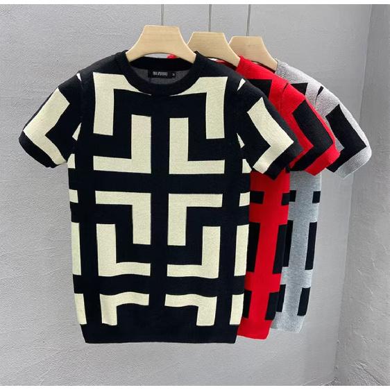 New Design Spring Internet Celebrity Short Sleeve Men s Slim Fit Jacquard Versatile Knitted Shirt Half Sleeve Youth Stretch Short Sleeve M чорний
New Design Spring Internet Celebrity Short Sleeve Men s Slim Fit Jacquard Versatile Knitted Shirt Half Sleeve Youth Stretch Short Sleeve M чорний