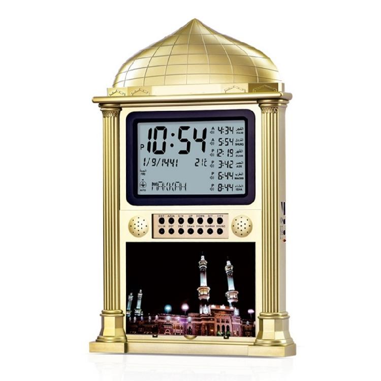 Digital Display Azan Calendar for Home Bedroom Decoration Prayer Snooze Wall Clock Desktop Alarm Clock HA-4002 золотой
Digital Display Azan Calendar for Home Bedroom Decoration Prayer Snooze Wall Clock Desktop Alarm Clock HA-4002 золотой