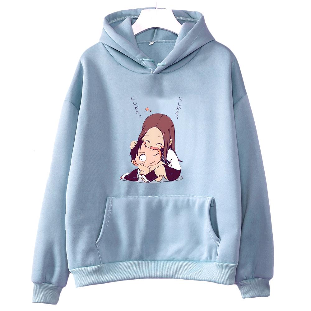 Толстовки с капюшоном в стиле аниме Teasing Master Takagi-san, женские толстовки с героями мультфильмов японской манги Takagi X Nishikata, толстовка с длинными рукавами Sudaderas
Толстовки с капюшоном в стиле аниме Teasing Master Takagi-san, женские толстовки с героями мультфильмов японской манги Takagi X Nishikata, толстовка с длинными рукавами Sudaderas