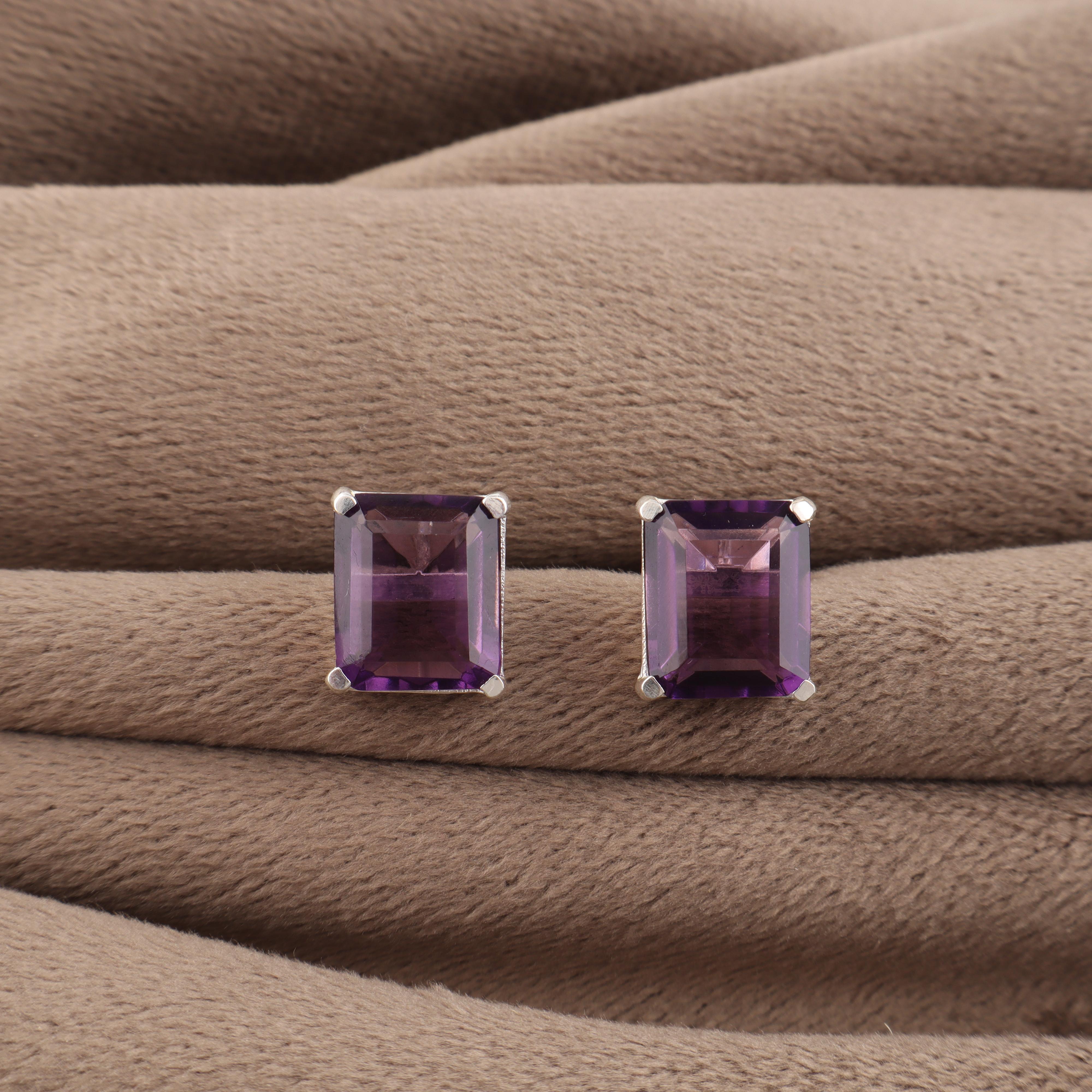 Natural Amethyst Gemstone 925 Sterling Silver Jewelry Handmade Pushback Earrings 0.4 For Women EE-179-2
Natural Amethyst Gemstone 925 Sterling Silver Jewelry Handmade Pushback Earrings 0.4 For Women EE-179-2