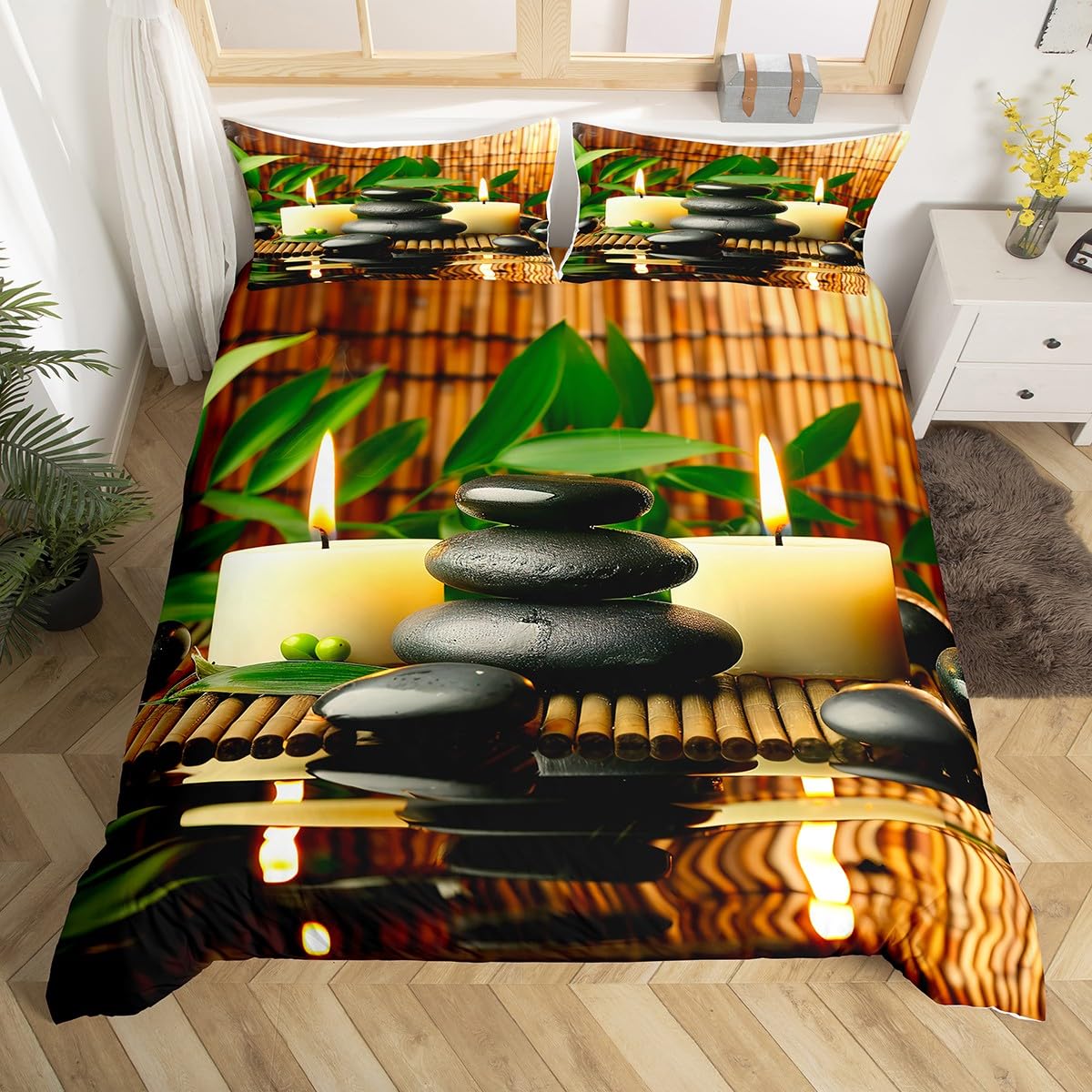 Comforter Zen Stones Green Bamboo Fountain Bedding Settwin Kingspa Still Life Comforter Natural Meditation Comforter (quilt)-EU Single(135*200cm)3pcs
Comforter Zen Stones Green Bamboo Fountain Bedding Settwin Kingspa Still Life Comforter Natural Meditation Comforter (quilt)-EU Single(135*200cm)3pcs