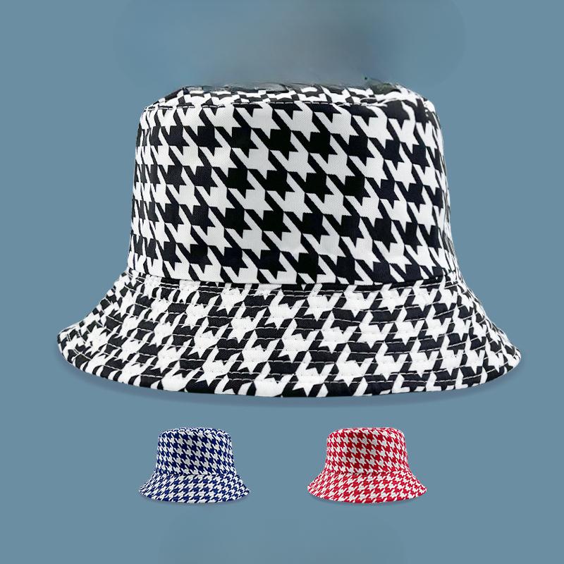 New Two Sided Double Sided Houndstooth Fisherman s Hat Personalized Printed Pot Hat Korean Hip Hop Street Dance Sun Hat M(56-58cm)
New Two Sided Double Sided Houndstooth Fisherman s Hat Personalized Printed Pot Hat Korean Hip Hop Street Dance Sun Hat M(56-58cm)