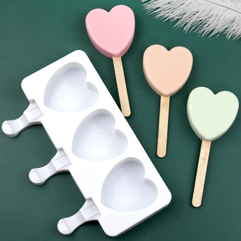 3-Cavity Love Ice Cream Mold Food Grade Silicone Heart-Shaped Diy Chocolate Baking Pudding Mold Kitchen Accessories
3-Cavity Love Ice Cream Mold Food Grade Silicone Heart-Shaped Diy Chocolate Baking Pudding Mold Kitchen Accessories