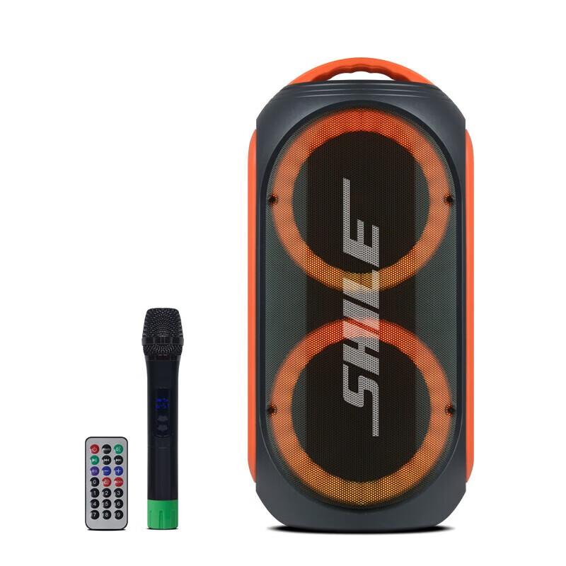 SHILE SL-2019 Portable Bluetooth Speaker with Wireless Microphone CN plug (adapter included)
SHILE SL-2019 Portable Bluetooth Speaker with Wireless Microphone CN plug (adapter included)