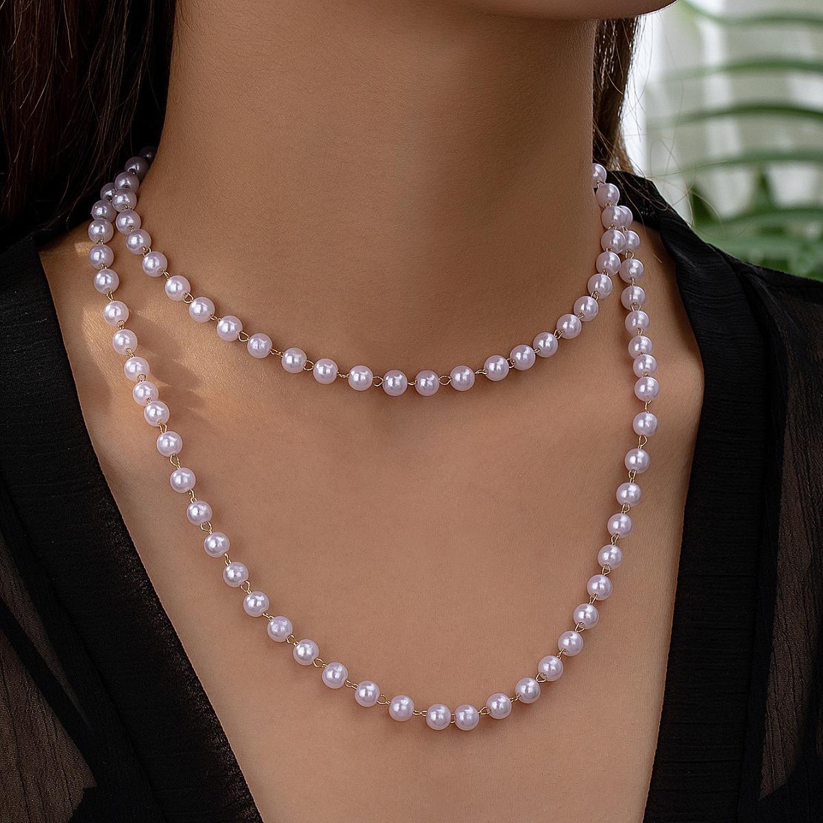 Europe and the United States are hot-selling niche light luxury pearls, beaded double-layer stacked necklaces білий
Europe and the United States are hot-selling niche light luxury pearls, beaded double-layer stacked necklaces білий