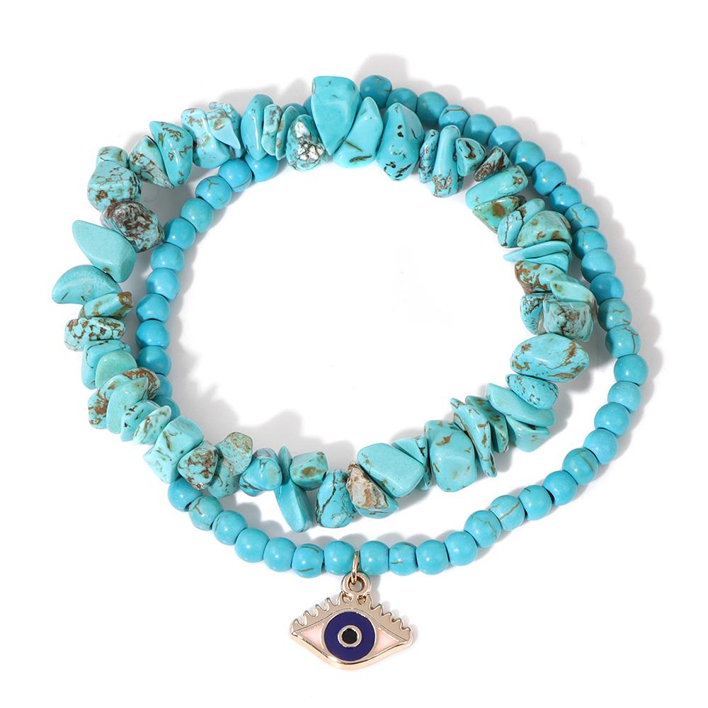New Blue Turquoises Stone Bracelet Fashion Bohemian Green Blue Turquois Charm Bangle Handmade Healing Energy Jewelry Gift ablout 19cm
New Blue Turquoises Stone Bracelet Fashion Bohemian Green Blue Turquois Charm Bangle Handmade Healing Energy Jewelry Gift ablout 19cm
