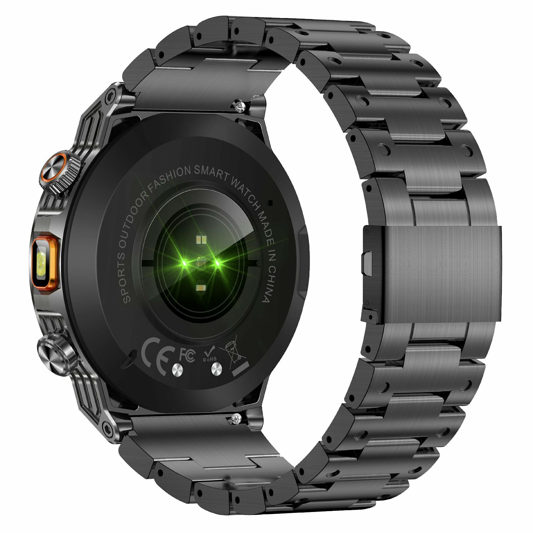AK81 1.46 Inch IPS Screen Smart Watch Heart Rate Monitor Bluetooth-Compatible Calling Sports Wristwatch,Steel Strap Black
AK81 1.46 Inch IPS Screen Smart Watch Heart Rate Monitor Bluetooth-Compatible Calling Sports Wristwatch,Steel Strap Black