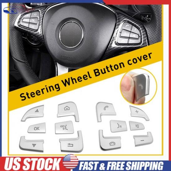 Steering Wheel Multi-Function Button Cover Silver For Mercedes Benz GLA 2017-19
Steering Wheel Multi-Function Button Cover Silver For Mercedes Benz GLA 2017-19