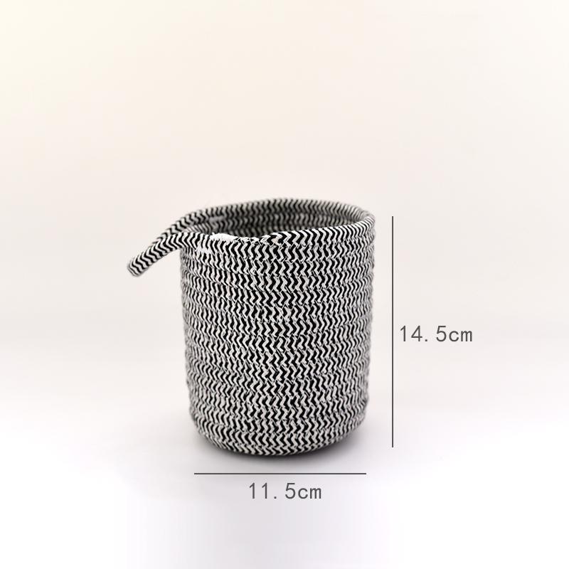 Cotton Thread Woven Basket Hanging Basket with Handle Storage Box Small Cosmetic Tube Home Desktop Decoration Organize Basket
Cotton Thread Woven Basket Hanging Basket with Handle Storage Box Small Cosmetic Tube Home Desktop Decoration Organize Basket