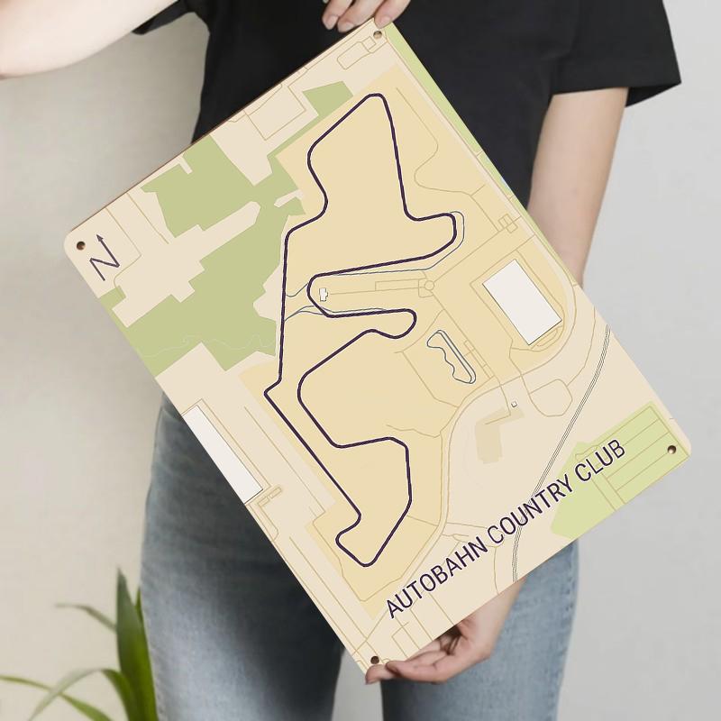 Autobahn Country Club Race Track Map Metal Wall Art Decor for Racing Enthusiasts Garage Decor 20x30cm(7.8x11.8inch)
Autobahn Country Club Race Track Map Metal Wall Art Decor for Racing Enthusiasts Garage Decor 20x30cm(7.8x11.8inch)