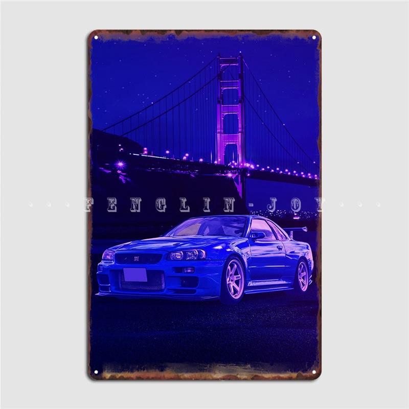 Автомобили Gtr R34 Ретро металлические таблички для гостиной Создать паб Оловянная вывеска Плакат
Автомобили Gtr R34 Ретро металлические таблички для гостиной Создать паб Оловянная вывеска Плакат
