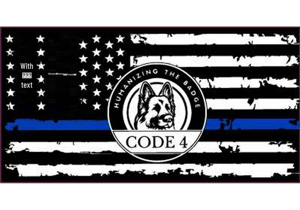 Code 4 Thin Blue Line American Flag Sticker for Cars and Laptops
Code 4 Thin Blue Line American Flag Sticker for Cars and Laptops