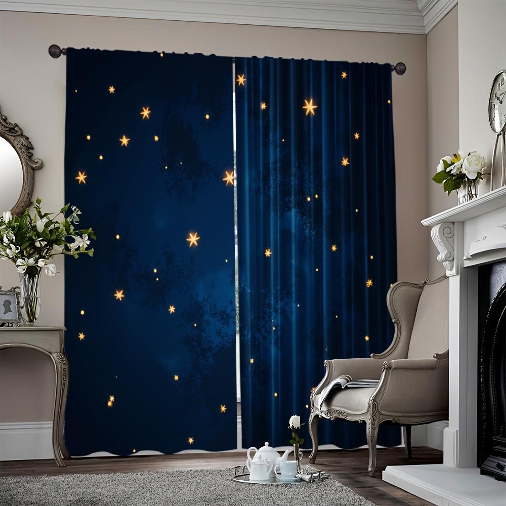 2Pcs Starry Sky Blackout Curtains - Navy Blue With White Star Pattern, Rod Pocket Design, Machine Washable Polyester Drapes For 53x116cm 2pc&Without mount
2Pcs Starry Sky Blackout Curtains - Navy Blue With White Star Pattern, Rod Pocket Design, Machine Washable Polyester Drapes For 53x116cm 2pc&Without mount