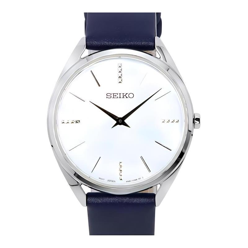 SEIKO 50 meters waterproof fashion style Quartz leather strap women s watch white dial SWR079P білий
SEIKO 50 meters waterproof fashion style Quartz leather strap women s watch white dial SWR079P білий