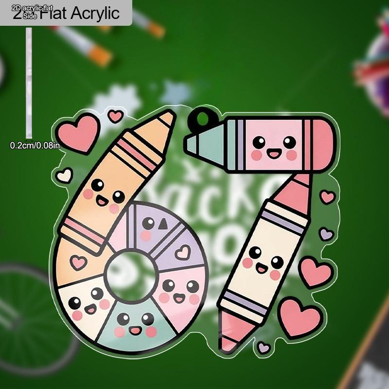 2D Flat Acrylic 67 Cute Pencil Pattern Decoration, Indoor and Outdoor Decoration - No Need for Batteries/electricity, Store Decoration, Pe 8*8cm
2D Flat Acrylic 67 Cute Pencil Pattern Decoration, Indoor and Outdoor Decoration - No Need for Batteries/electricity, Store Decoration, Pe 8*8cm