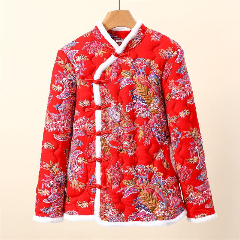 2024 Женская хлопковая куртка с цветочным принтом в китайском стиле: Плотная модель на пуговицах для осени и зимы 4XL (105–120 jin)
2024 Женская хлопковая куртка с цветочным принтом в китайском стиле: Плотная модель на пуговицах для осени и зимы 4XL (105–120 jin)