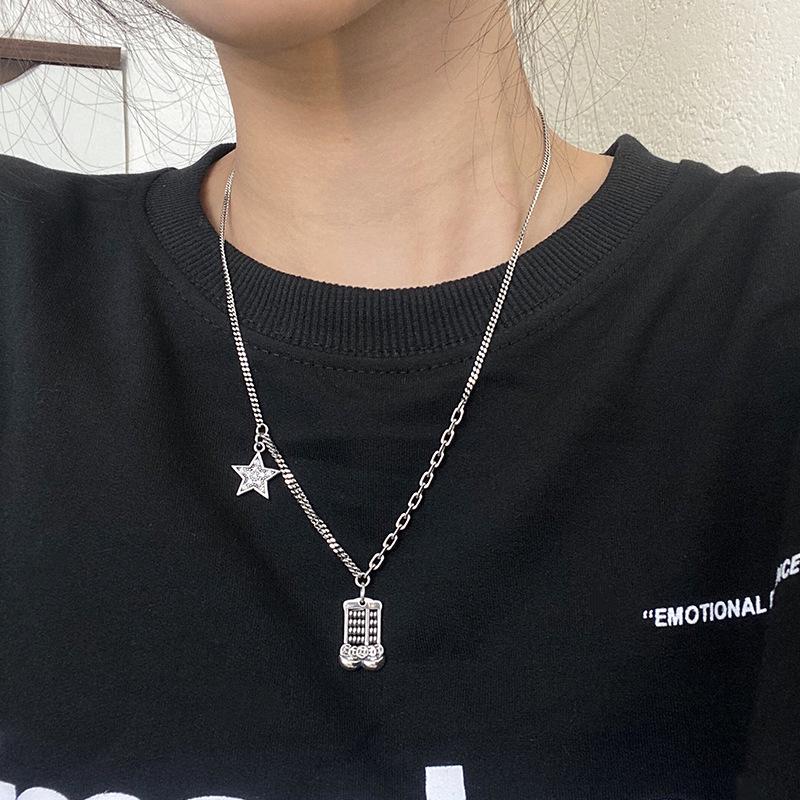 Korean Style S925 Sterling Silver Star Necklace: Retro Abacus Bead Thai Silver Sweater Chain for Women
Korean Style S925 Sterling Silver Star Necklace: Retro Abacus Bead Thai Silver Sweater Chain for Women