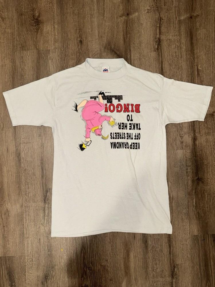 Vintage 90s Error Upside Down Grandma Bingo Funny T Shirt Size XL Made In USA Unisex T-Shirt XXXXL
Vintage 90s Error Upside Down Grandma Bingo Funny T Shirt Size XL Made In USA Unisex T-Shirt XXXXL