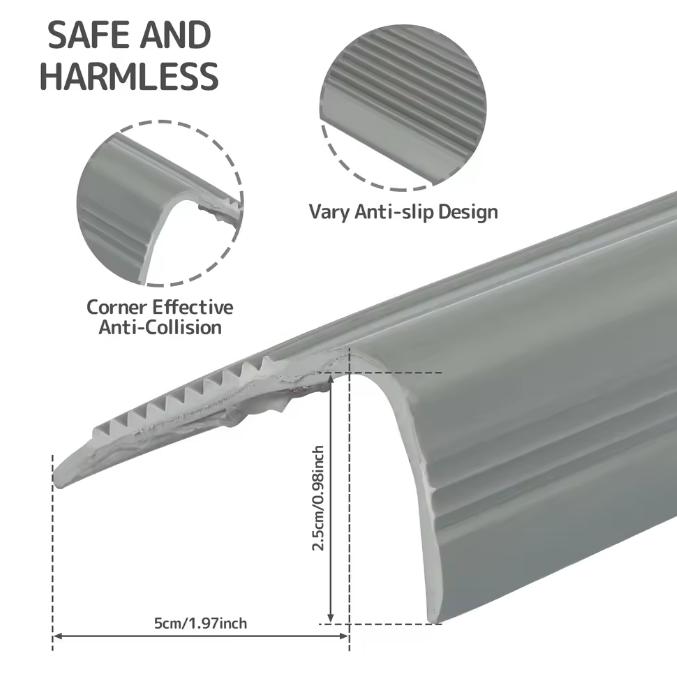 1 Roll Stair Edge Protector Soft PVC Non-Slip Stair Nose Edging L-Shape Self-Adhesive Step Edge Trim Strips 2m Step Protector 1M
1 Roll Stair Edge Protector Soft PVC Non-Slip Stair Nose Edging L-Shape Self-Adhesive Step Edge Trim Strips 2m Step Protector 1M