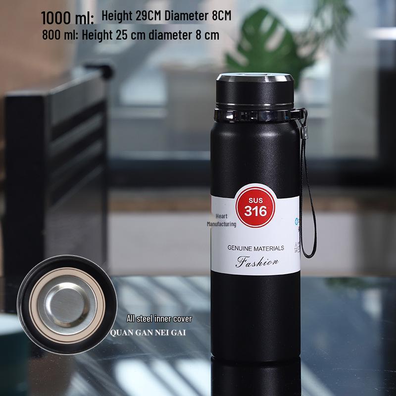 Премиальная кружка-заварник для чая из нержавеющей стали 316 большой вместимости с ручкой - Настраиваемая и изолированная чашка для воды 800ml чёрный
Премиальная кружка-заварник для чая из нержавеющей стали 316 большой вместимости с ручкой - Настраиваемая и изолированная чашка для воды 800ml чёрный