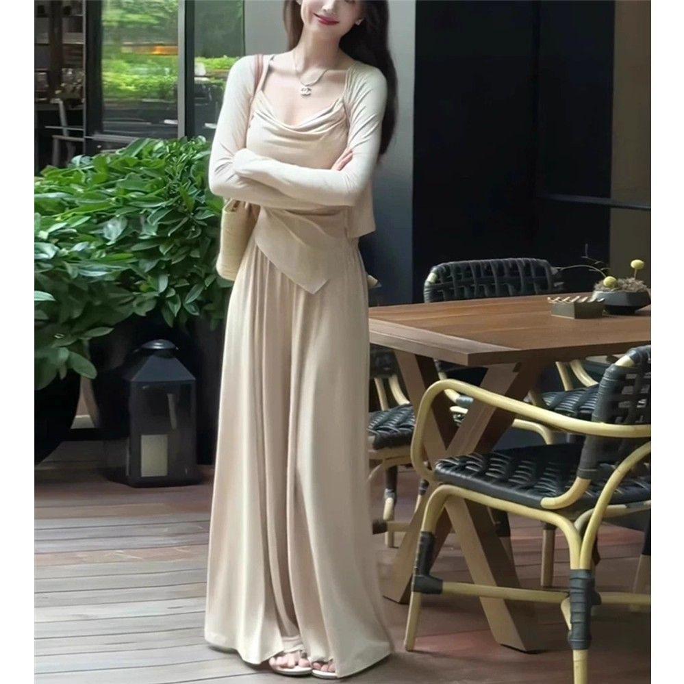 Women s Early Spring 2026 Slimming Three-piece Set: Camisole, Cardigan & Wide-leg Pants - Versatile & Stylish L
Women s Early Spring 2026 Slimming Three-piece Set: Camisole, Cardigan & Wide-leg Pants - Versatile & Stylish L